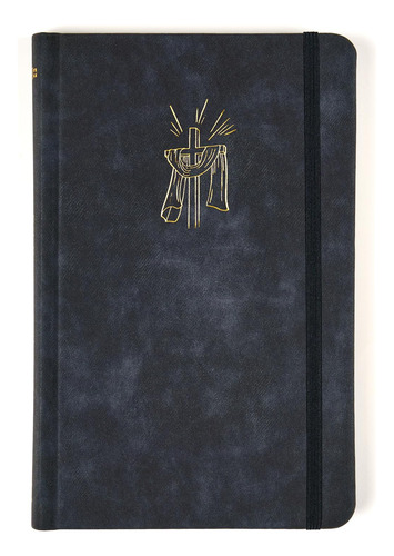 Bíblia Sagrada Slim Nvi, Luxo, Tecido Azul Marinho Sobre Capa Dura, Com Elástico