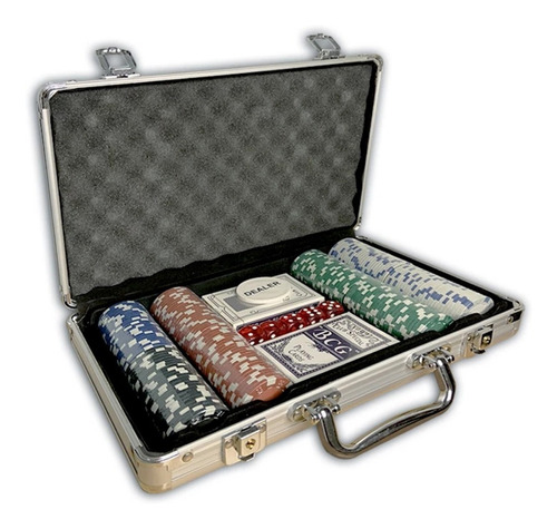 Set Juego De Poker En Maletin 200 Fichas + Cartas + Dados