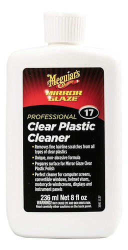 Meguiar's M1708 Mirror Glaze Clear Plastic Cleaner - 8 Oz Bo