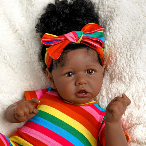 Jizhi Reborn Baby Dolls Black With Lifelike Soft Body Africa