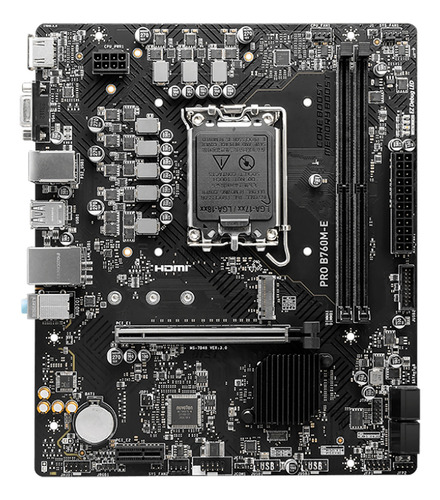 Tarjeta Madre Msi Pro B760m-e Lga1700 2x Ddr5 M.2 Micro Atx