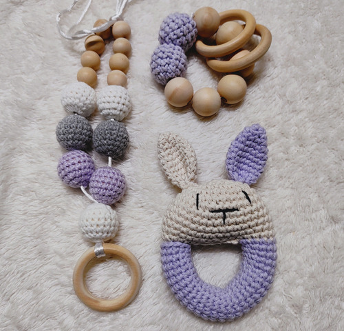 Set Nacimiento Crochet Tejido Bebes Bienvenida Ajuar Bebé
