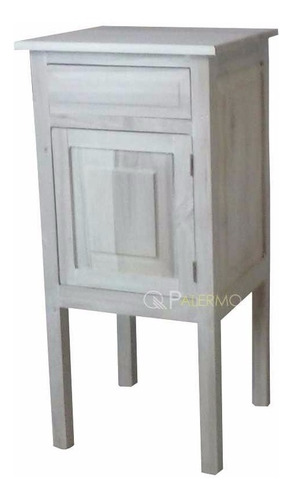 Imagen 2 de 6 de Mesa De Luz Madera En Crudo Estilo Antigua Retro Para Pintar