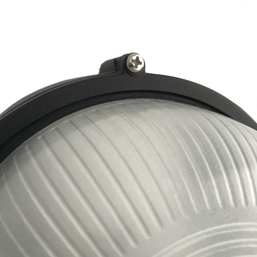 Aplique Tortuga Aluminio Y Vidrio Redonda Fundición E27negra
