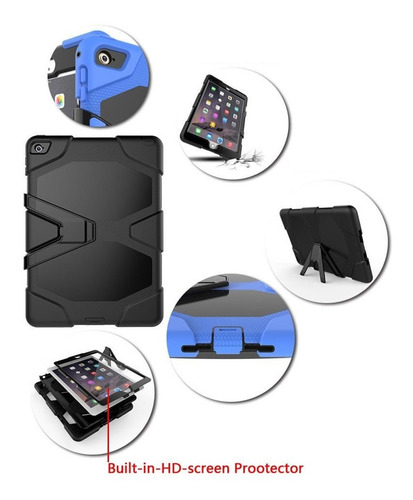 Carcasa De Silicona Antideslizante Con Soporte Para iPad
