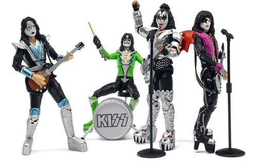 Bst Axn Best Action Figures Kiss Vegas Outfits 4-pack (sdcc)