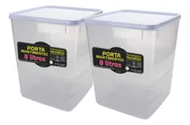 Comprar Kit 2 Porta Mantimento Hermético Grande 8l Cabe 5kg Arroz