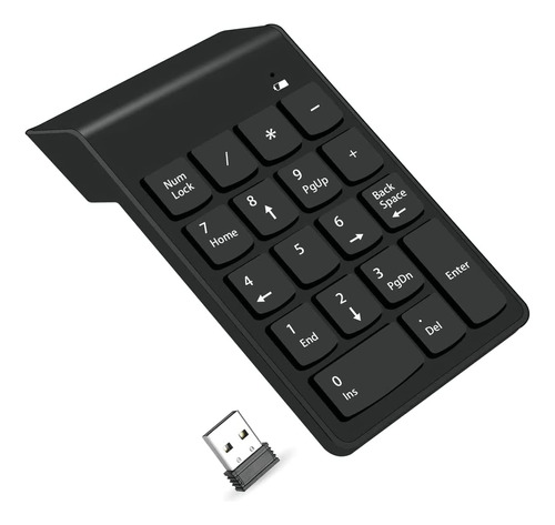 Teclado Numérico Inalámbrico 18 Tecla Con Adaptador Usb 2.4g