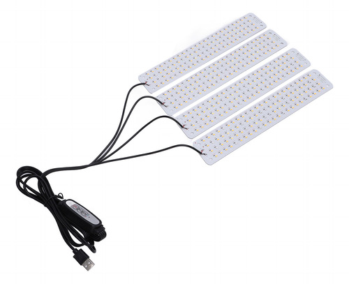 Plant Growth, Panel De Cultivo Led De 384 Led, 4 Regulables