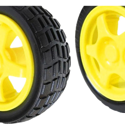Rueda De Goma De 2 Piezas Para Modelo De Coche Robot