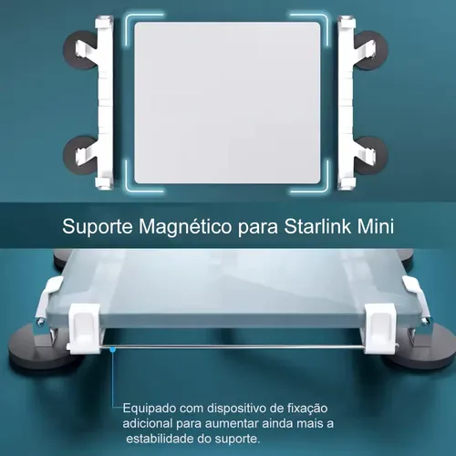 Suporte Magnético Starlink Mini Case Veicular Super Imã 88mm