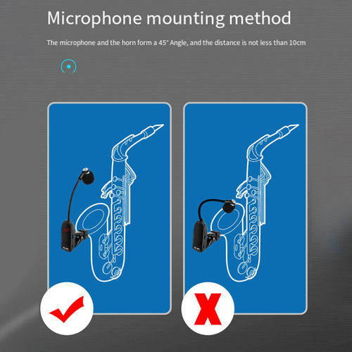Instrumentos Inalámbricos Micrófono Para Saxofón Recepi Ina