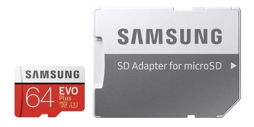 Cartão de memória Samsung MB-MC64GA/AM Evo Plus com adaptador SD 64GB