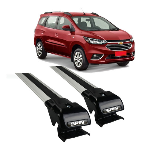 Travessa Rack Teto Aluminio Prata Chevrolet Spin 2021