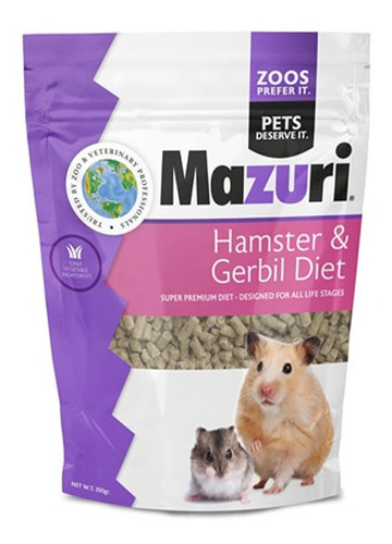 Alimento Premium Hamster Mazuri Hamster & Gerbil Diet 350g