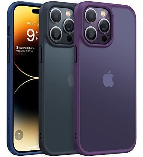 Funda Protectora Para iPhone 14 Pro Color Morado Delgada