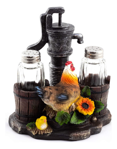 Pump Up The Spice Rooster Salt & Pepper Shaker Set By Kitche