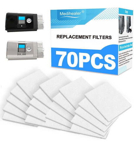 Paquete De 70 Filtros Cpap - Filtros De Suministro De Tres A