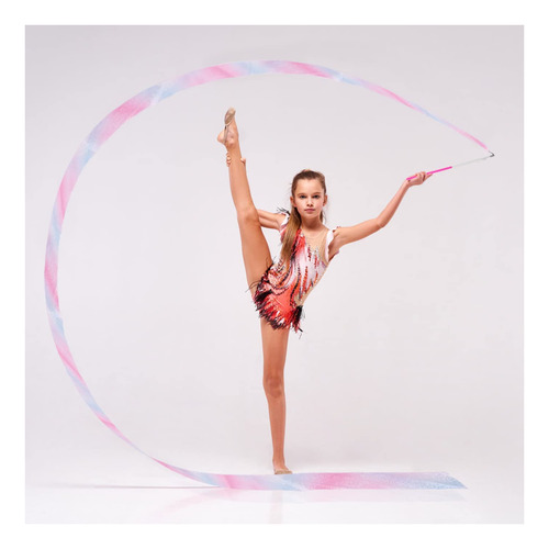 Wxj13 4 Cintas De 6.6 Ft Para Bailarina De Arco Iris Para Ni
