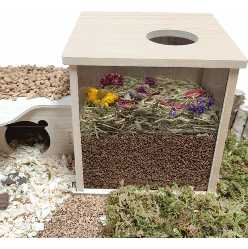 Caja De Baño De Arena Para Hámster, Jaula 16cmx13cmx14cm