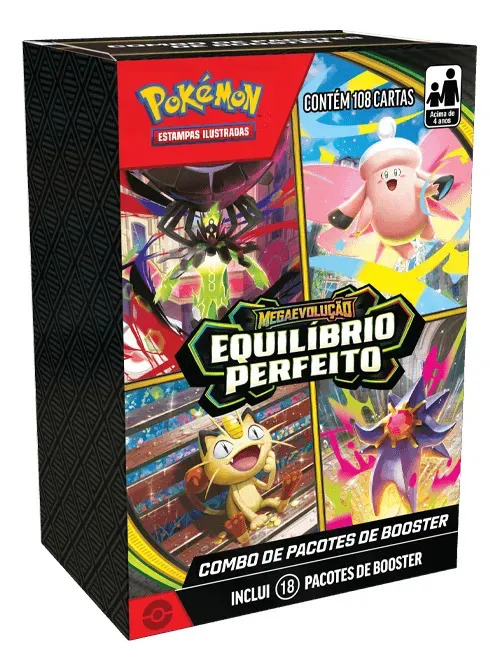 Combo De Booster Pokémon Tcg Me 3 Equilíbrio Perfeito Equilibrio Perfeito Português