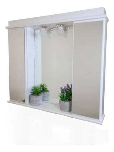 Botiquin De Baño Espejo Triptico Laqueado 82x 71cm 2 Puertas