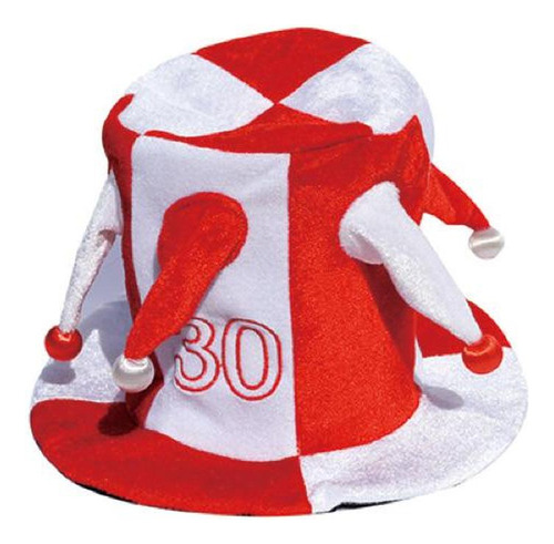 30 - Gorro 50 Años Rojo Y Blanco