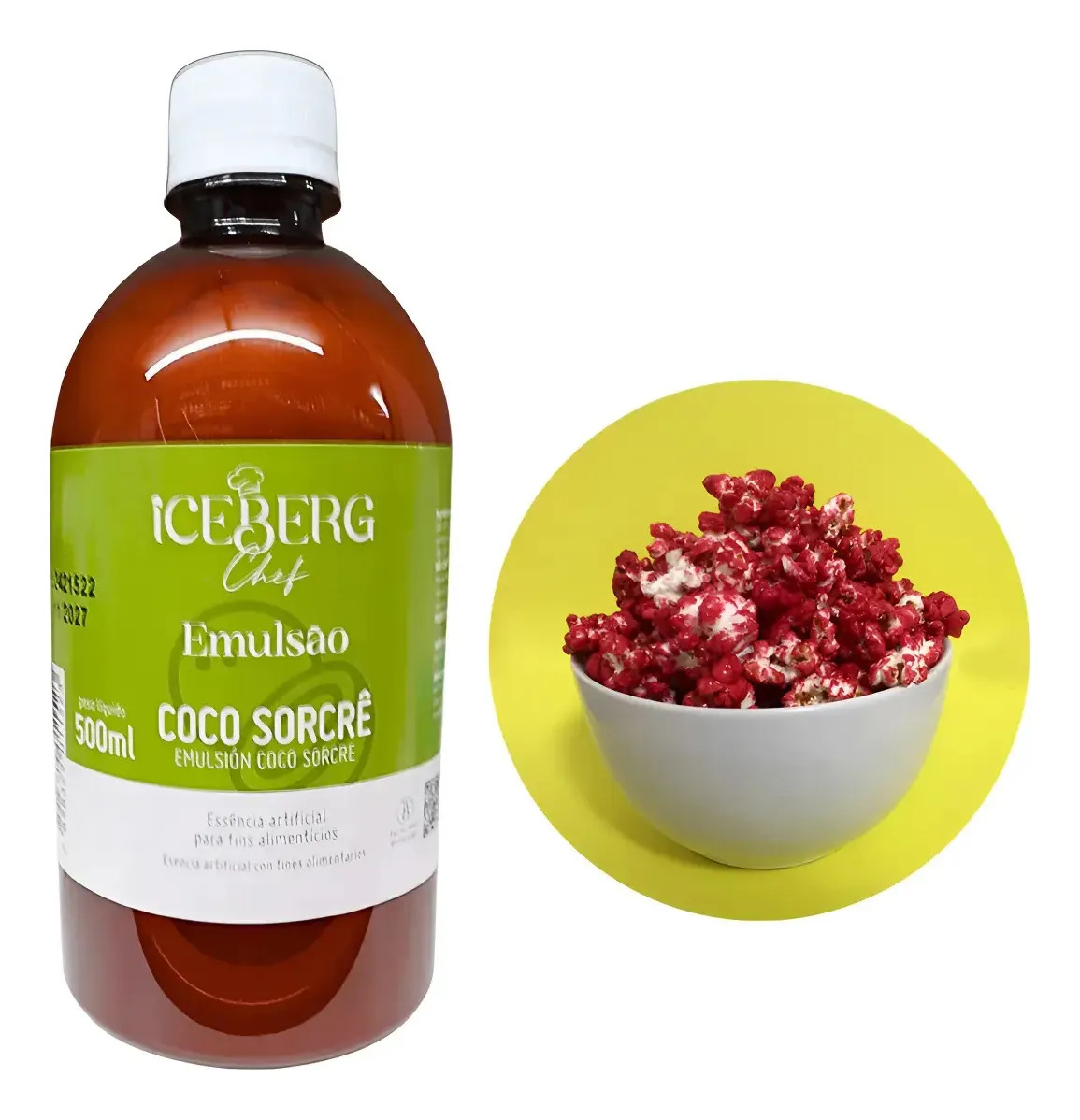 Emulsão Coco Socre 500ml Pipoca Doce De Pipoqueiro