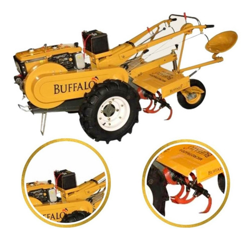 Microtrator Bfde 13hp Diesel Monocil C/ Rotativa - Buffalo
