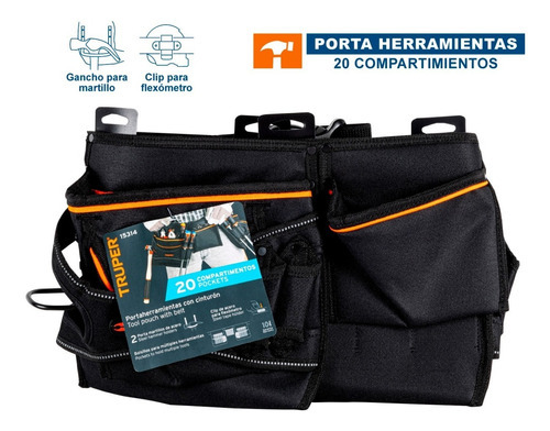 Porta Herramientas Poliester 20 Compartimentos Truper 15314