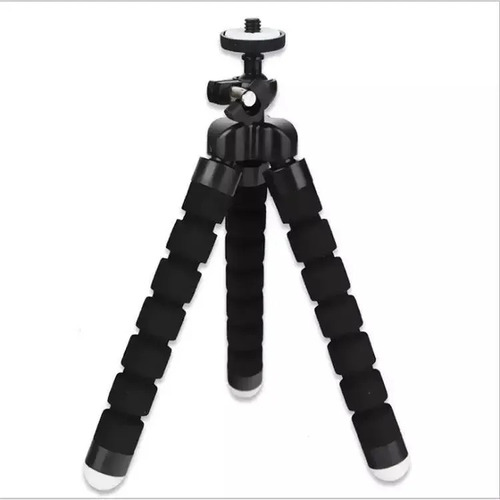 Tripode Pulpo 17cm Gopro Celular Con Cabezal Incluido Negro