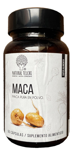 Maca 100% Natural 500mg 90 Cap. Telchi