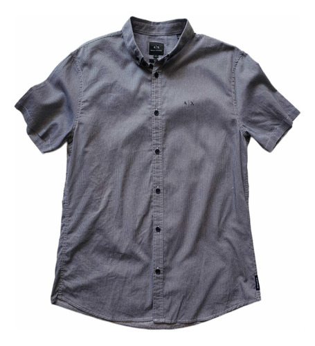 Armani Exchange Camisa Gris Manga Corta S