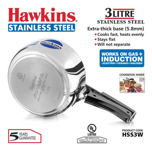 Hawkins Hawkins Stainless Steel Induction Compatible Pres...