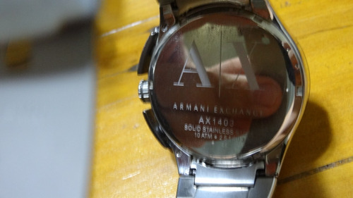 Relógio Armani Exchange Ax1403 Cinza Metal Caixa Manual