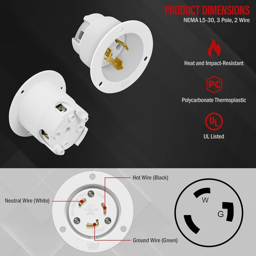 Nema L5-30 Enchufe Generador De Entrada Brida, Enchufe ...
