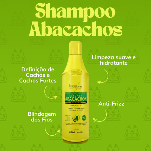 Kit Forever Liss Abacachos Shampoo + Máscara Low Poo 950g