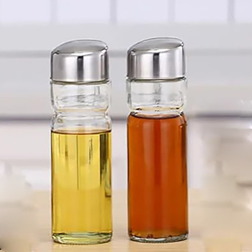 Aceitera / Vinagrera Vidrio Y Acero Inoxidable 175 Ml Ibili