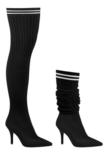 Botas Bucaneras Negras vizzano Medias Ajustables