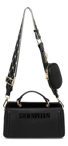 Bolsa Satchel Beviee Black Steve Madden Bags