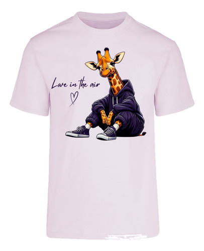 Playera De Hombre Jirafa Urbana -  Love In The Air 