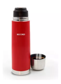 Termo Acero Inox 1 Litro Doble Pared Record Color Rojo