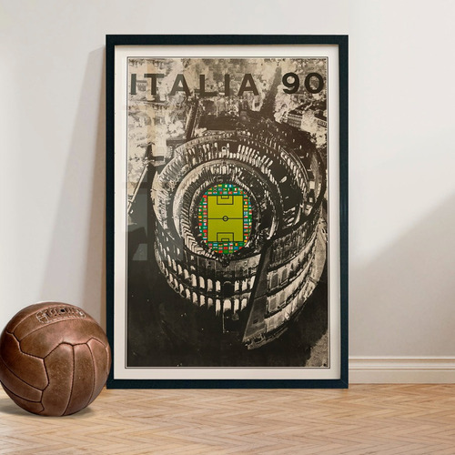 Cuadro 60x40 Futbol - Poster Italia - Mundial 90