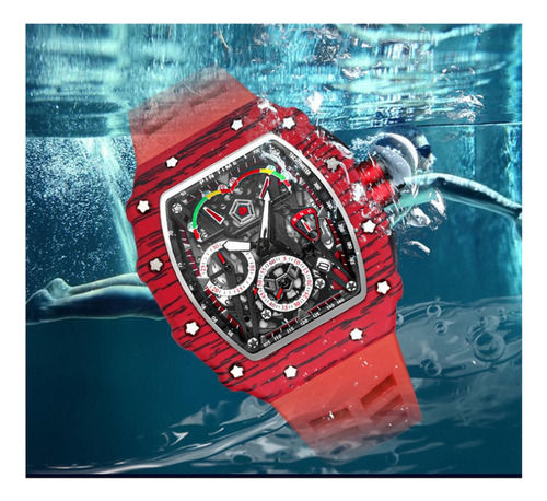 Reloj De Silicona Con Cronógrafo Luminoso Pintime 8132