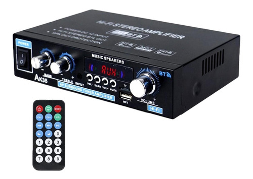 Amplificador De Potencia De Audio Ak35 90w + 90w, 2.0 Ch