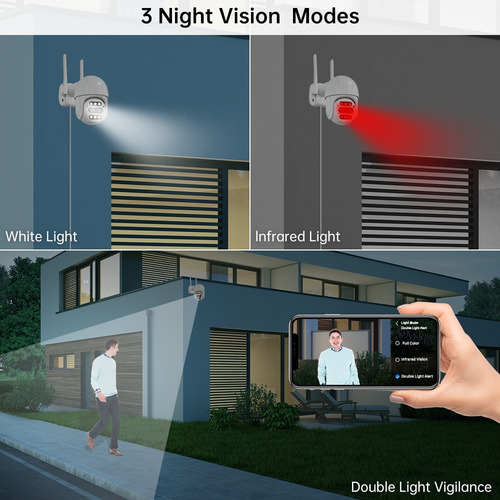 Camera Wifi Com Rastreamento Fhd Icsee 8xzoom Externa Onvif