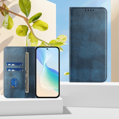Funda De Piel Tipo Cartera Para Motorola Edge 50 Con Carga Ultrainalámbrica, Bloqueo Rfid, Soporte, Ranuras Para Tarjetas, Textura Vintage