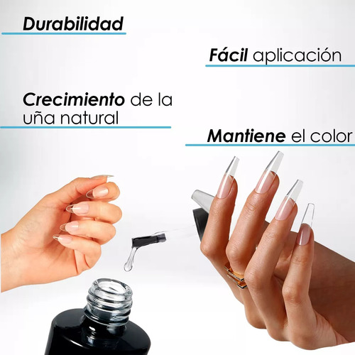Duo Stick On Con Calcio Para Pegar Geltip Gloss Over 15 G Transparente