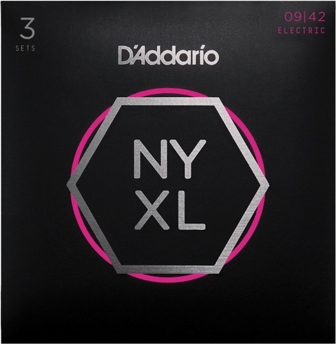 Daddario Nyxl0942-3p Pack 3 Encordados .009 Para Eléctrica