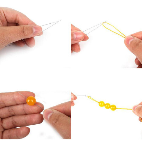 A) Beading Agulhas De Aço Fio Colar Pulseira Artesanato